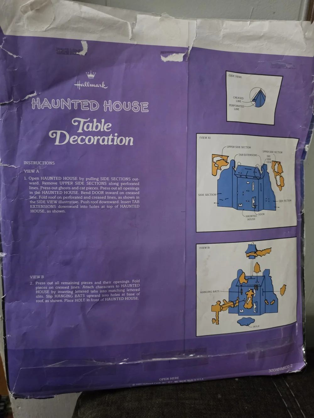 Hallmark Blue Haunted House Table Decoration - Halloween Party Decor
